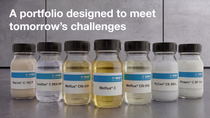 BASF concrete admixtures portfolio displayed in laboratory jars, including Vinapor, SureStar, HyCon, Starvis, and Melflux products. BASF concrete admixtures portfolio displayed in laboratory jars, including Vinapor, SureStar, HyCon, Starvis, and Melflux products.